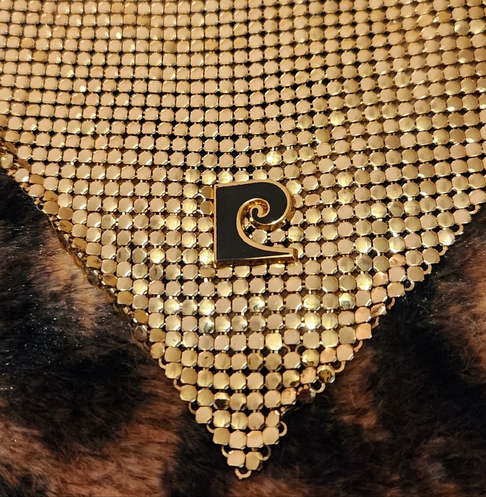 Pierre Cardin Vintage 1970's - Whiting & Davis Gold Mesh Halter Top